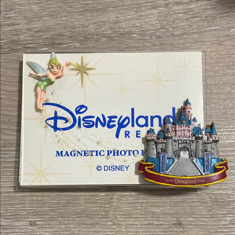 Vintage Disney Tinker Bell and Castle Magnetic Photo Frame
